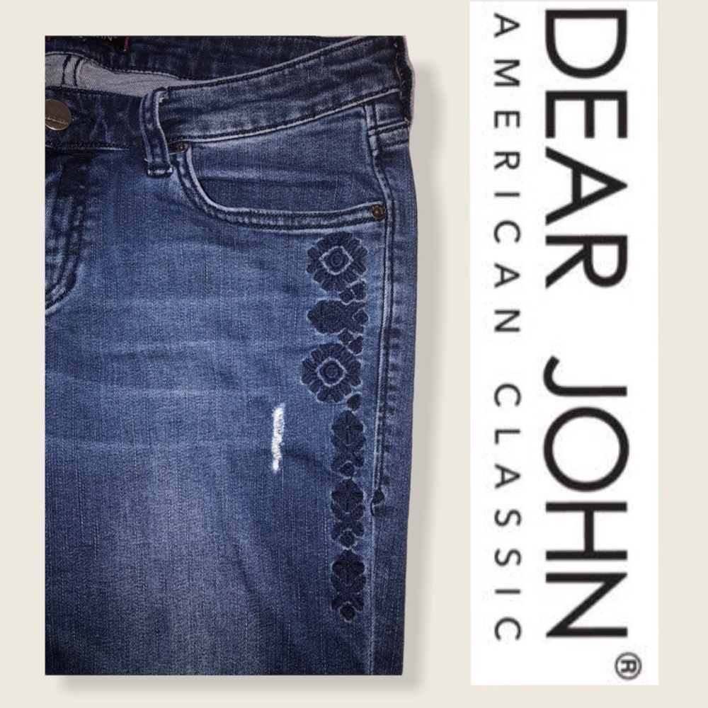 Stitch Fix Dear John Embroidered Skinny Jean